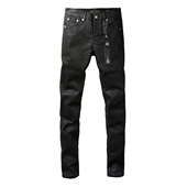 高街破洞黑色牛仔裤 PUR 子 torn jeans美式 jeans pants
