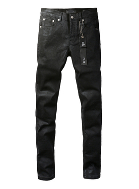 PUR jeans  pants torn jeans美式高街破洞黑色牛仔裤子