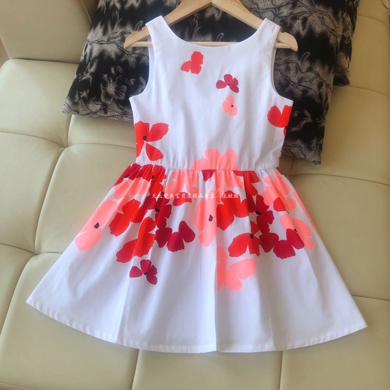 夏季韩版薄款满印花朵洋气礼服裙