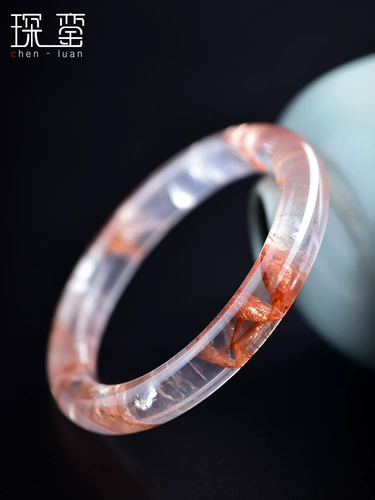 Красный клей цветок Уважает красный браслет, одна вещь, картина женского браслета с красной призрачной полосовой полосой.