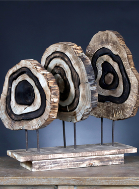 轻奢美式风抽象艺术树根玄关摆件