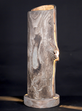 专业手工原木工艺落地台灯装饰