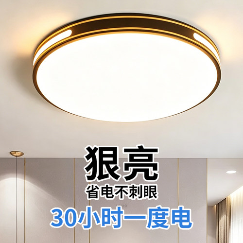 led吸顶灯阳台走廊灯现代简约客厅灯大气卧室房间灯中山全屋灯具