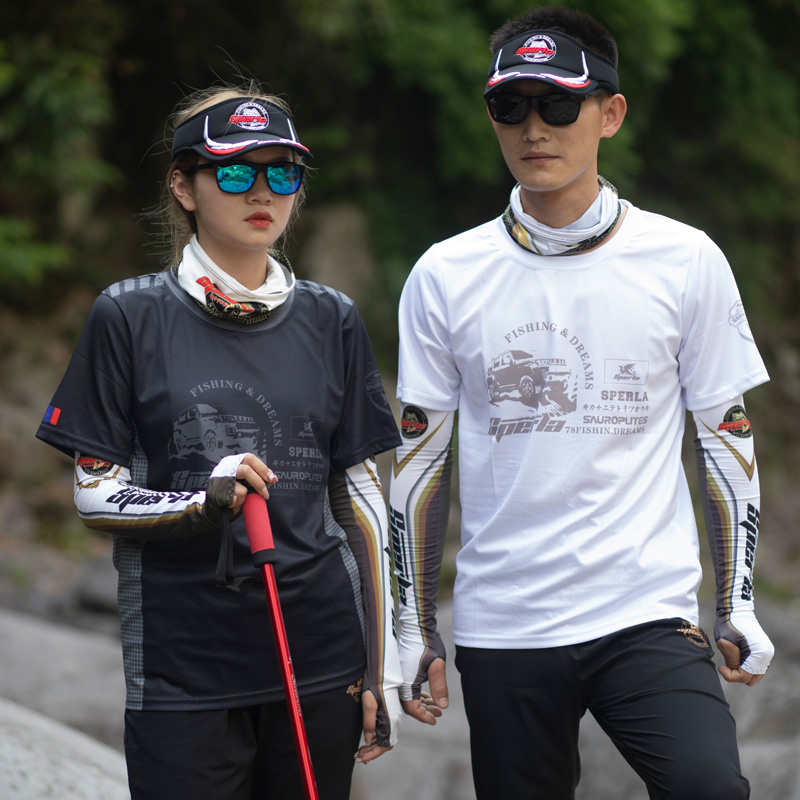 户外运动钓鱼防晒冰丝速干t恤