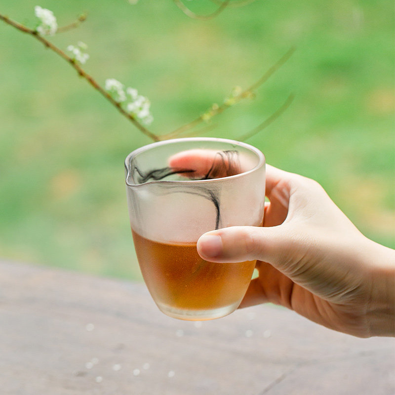 万仟堂水墨风琉璃耐热公杯茶海图片