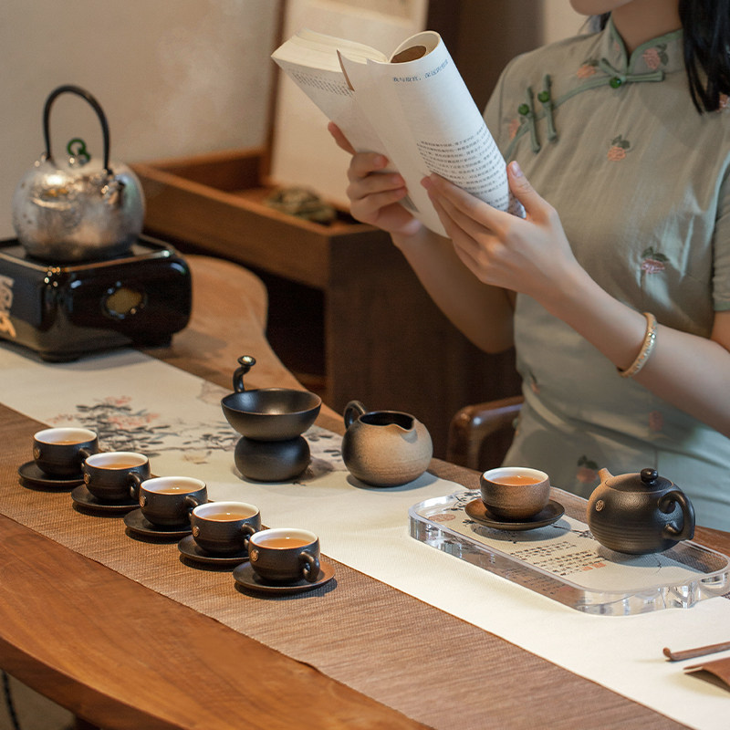 万仟堂陶瓷功夫茶具套装轻奢高档送礼泡茶茶具套装礼盒装万事胜意