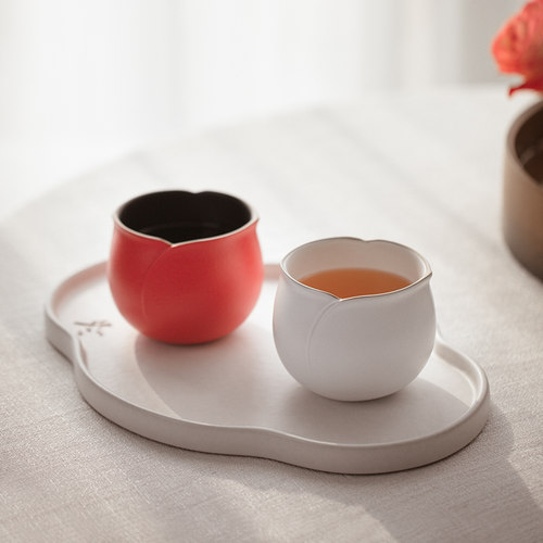 万仟堂情侣家用爱心玫瑰茶杯
