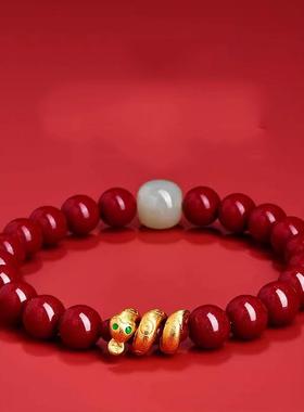 天然朱砂手串女款本命年转运