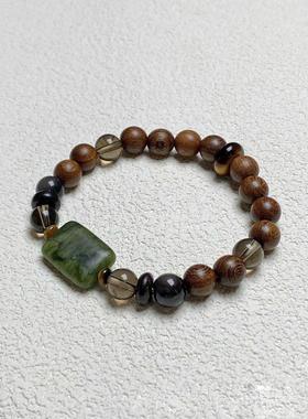 middot中式檀木手链复古风