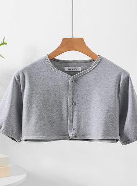 春夏纯棉护肩男女睡觉保暖产妇空调房月子坎肩中老年颈椎防寒背心