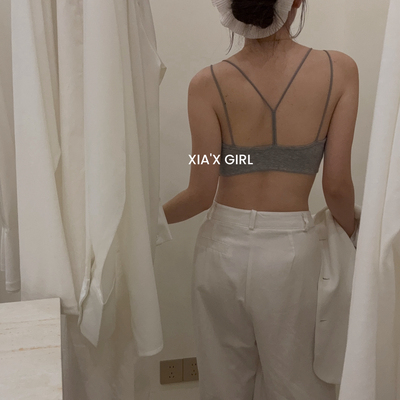 XIA夏夏-部超细肩带内衣大露背无痕美背显瘦吊带抹胸背心美背内衣