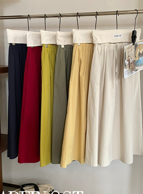 MADEIN OST-26年早春北欧极简棉质松紧腰半身裙