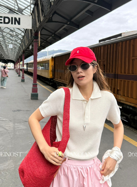 MADEIN OST-26年春款35天丝都市极简Polo领短袖针织衫