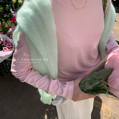 peanut花生家-26年早春韩代万能打底天丝长袖T恤