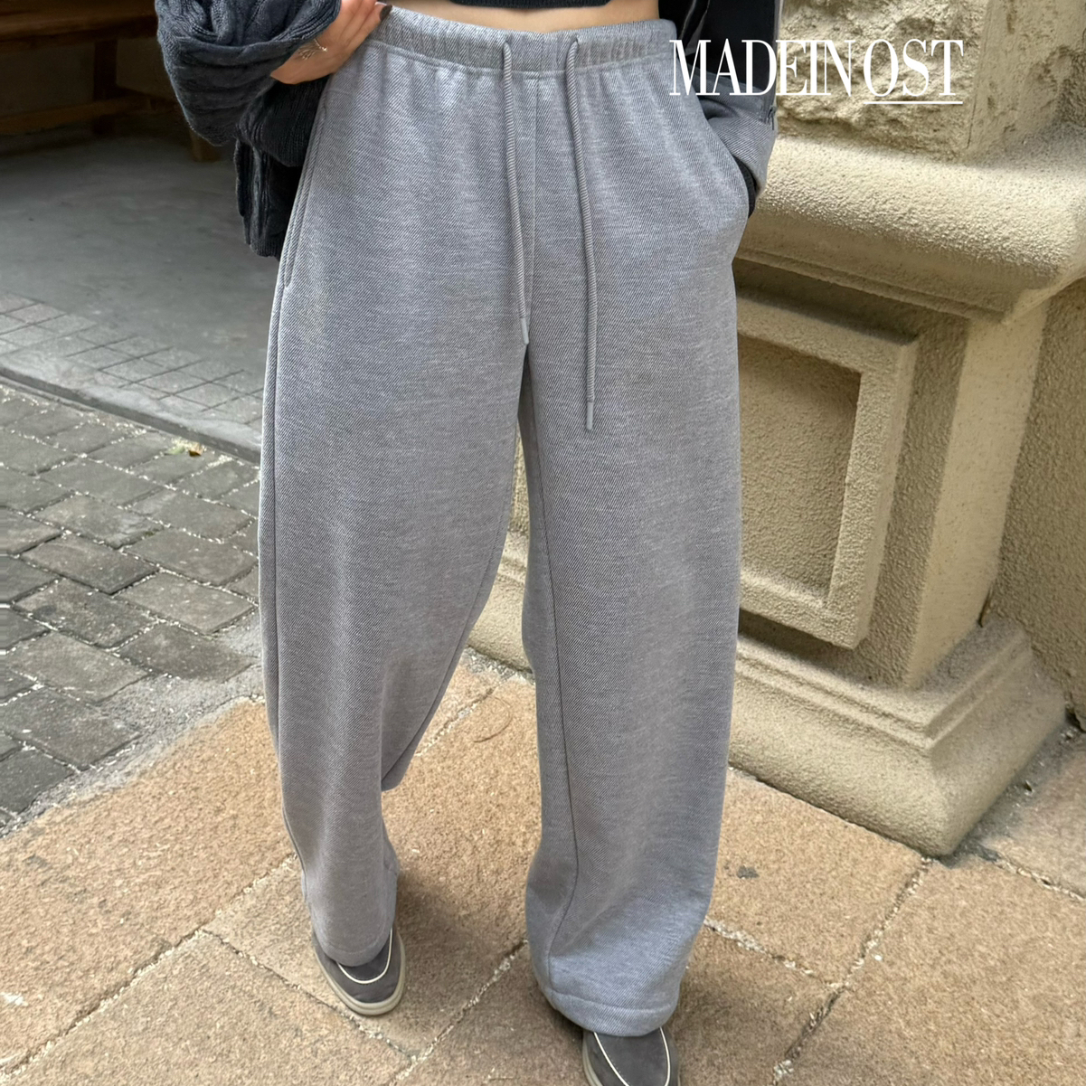 MADEIN OST-4醋酸4羊毛加绒加厚软糯卫裤休闲裤