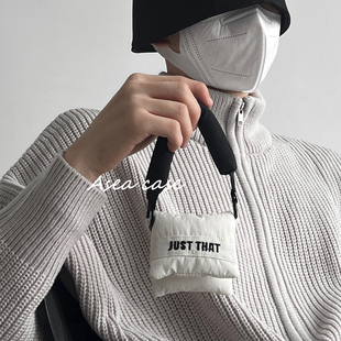 Asea小众ins白色羽绒耳机套适用苹果Airpods pro2/3无线蓝牙保护壳二/三/4代新款华为女高级设计感手提包软