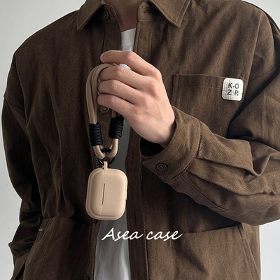 复古咖色硅胶保护套airpods苹果