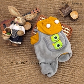 DEMI原创定制宠物帽衫 卫衣法斗巴哥英斗恶霸小型犬大眼仔背带绒裤