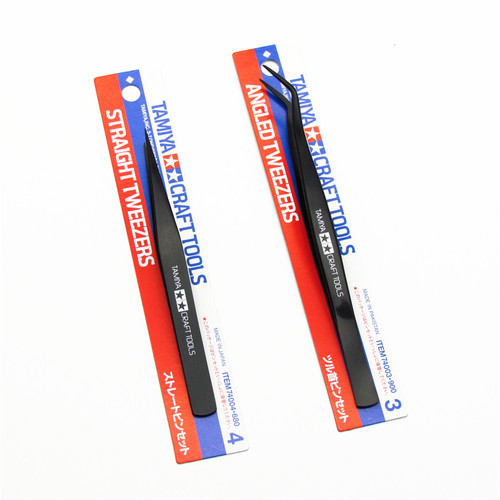 田宫模型制作工具弯头直头镊子 高达军事精密水贴镊子74004/74003