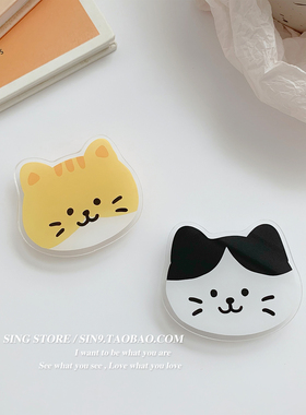 韩国ins可爱卡通猫咪手机气囊支架可伸缩折叠粘贴式便携懒人神器