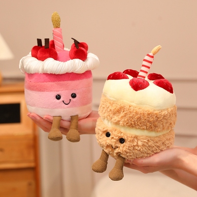 生日蛋糕毛绒玩具樱桃草莓蛋挞