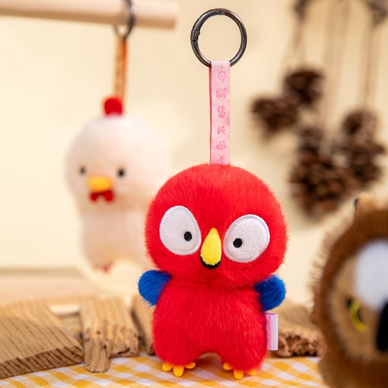 【小鸟不好惹】猫头鹰毛绒玩具公仔包包挂件书包绿头鸭鹦鹉挂饰