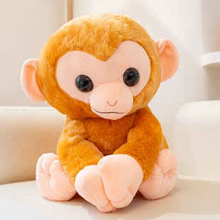 大眼睛猿猴玩偶猴子公仔毛绒玩具儿童动物园布娃娃抱枕猩猩礼物