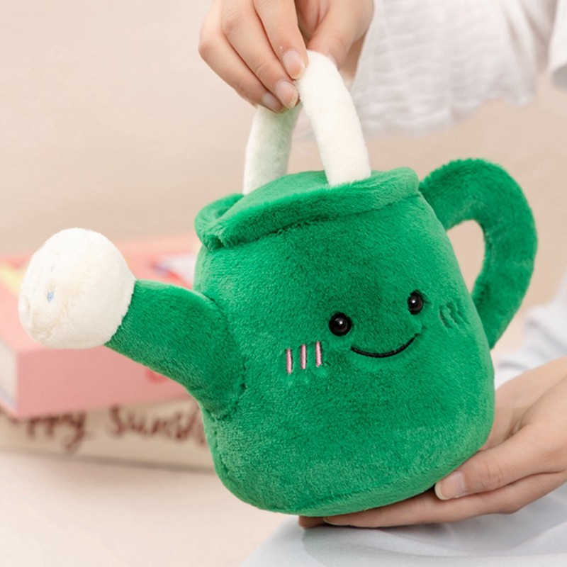 创意趣味浇水壶玩偶田园园艺小花可爱花朵水公仔毛绒玩具生日礼物