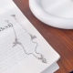 禧笑s925爱心纯银脚链足链简约素链脚链洗澡不用摘