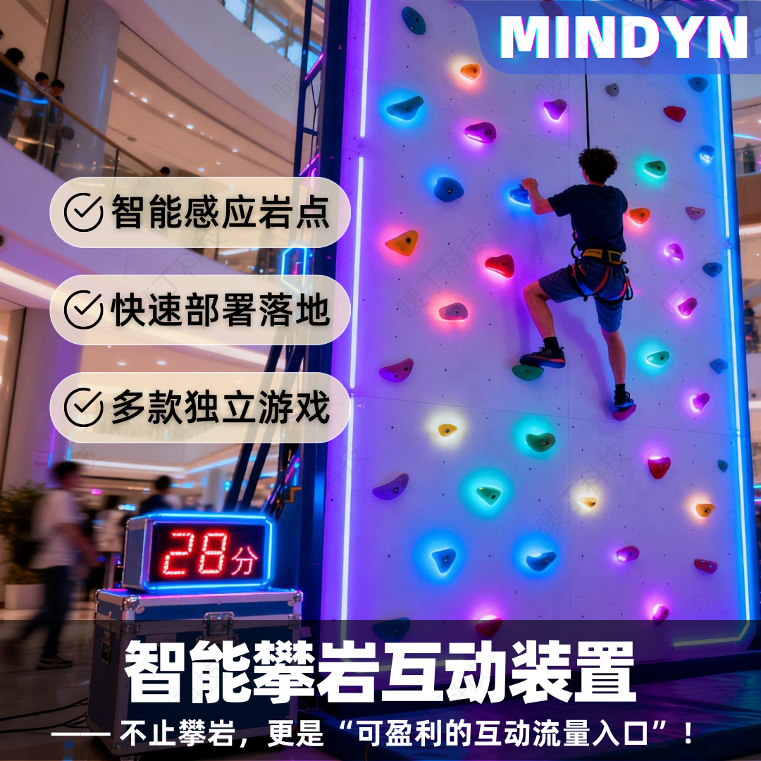 智能攀岩互动装置发光攀岩点