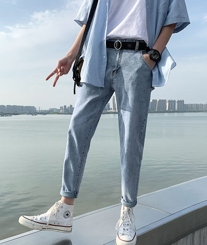 小个子男生穿搭裤子显高牛仔裤