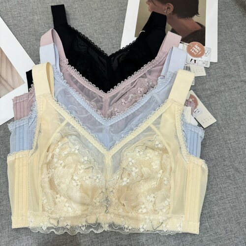 正品娅筑Y12超薄无海绵大罩杯CD杯大胸显小舒适聚拢软钢圈文胸潮