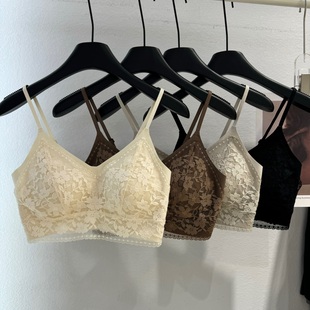 黛美芮6507无痕中厚乳胶固定抹胸性感蕾丝美背内衣女小胸聚拢裹胸