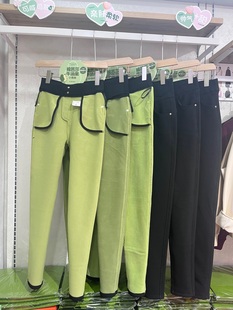 加绒加厚小黑裤 女外穿润肤裤 5.0牛油果倍润打底裤 棉芭莎9001新款