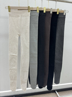 日系6806秋冬婴儿绒磨毛韩流小竖条微压显瘦外穿保暖打底连裤袜女