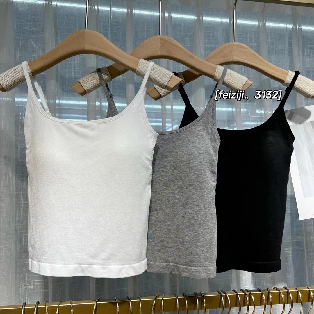 妃子纪3132吊带露肩露背抹胸美背文胸内搭春夏白黑纯色裹胸美背