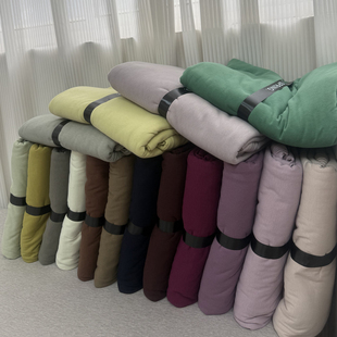 裸睡全棉A类天竺棉被套 纯色全棉针织棉被罩双人200x230cm单人1.5