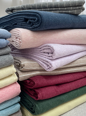 色织A类裸睡全棉天竺棉床单单件 纯棉亲肤针织棉双人1.8m床笠被单