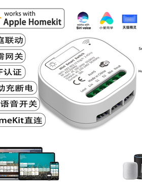 HomeKit开关通断器Siri语音定时WiFi智能远程随意贴天猫小爱16A
