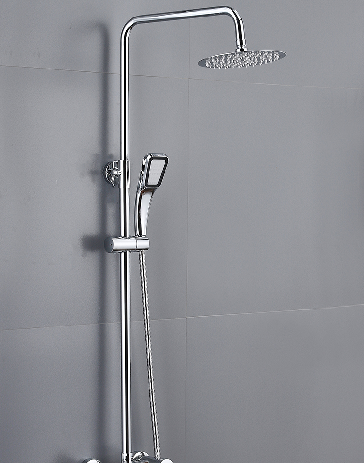 全铜加厚淋浴花洒升降杆子浴室不锈钢升降支架淋雨花洒管套装配件