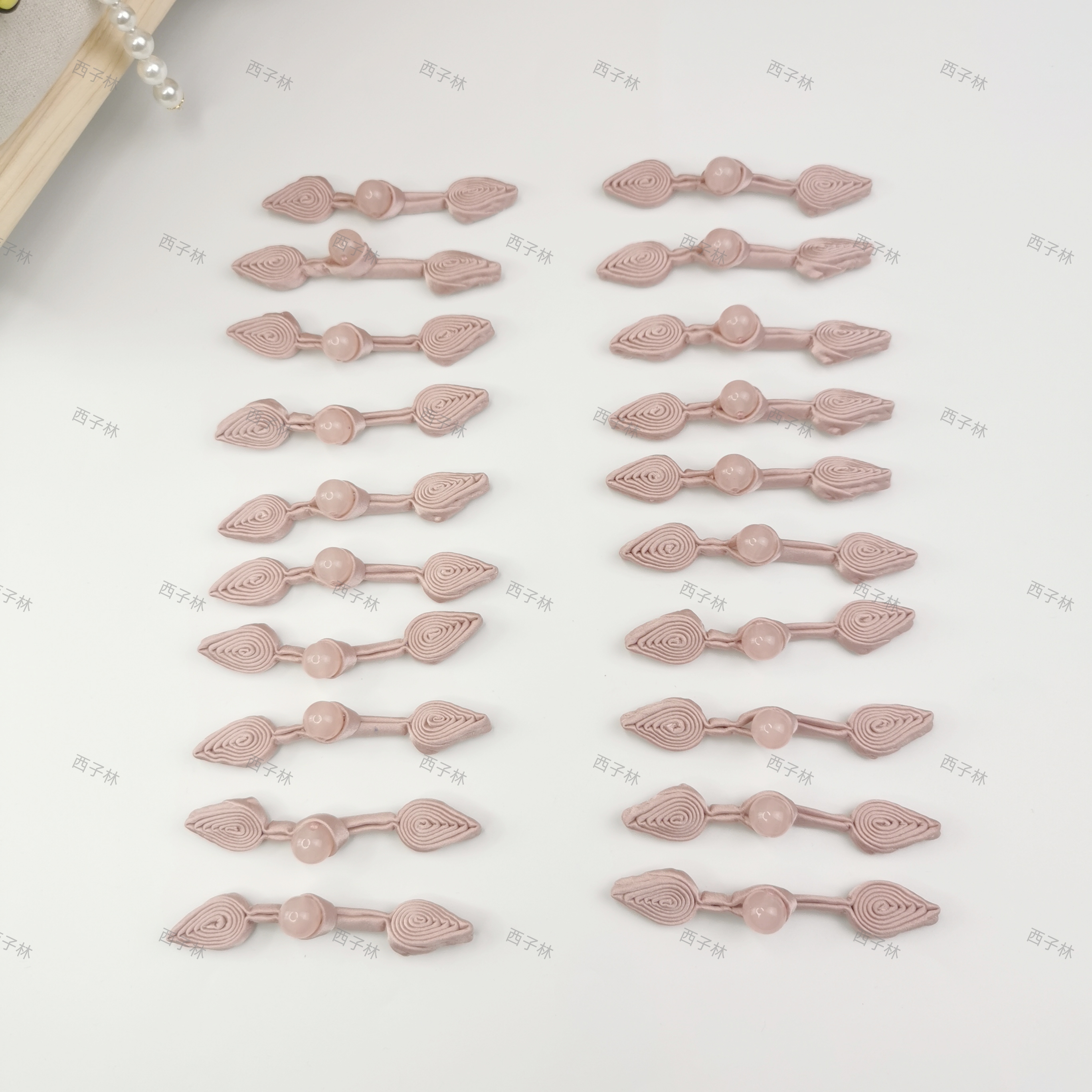 西子林旗袍盘扣【软盘扣】宋锦真丝盘扣定制手工盘扣一对价可改色