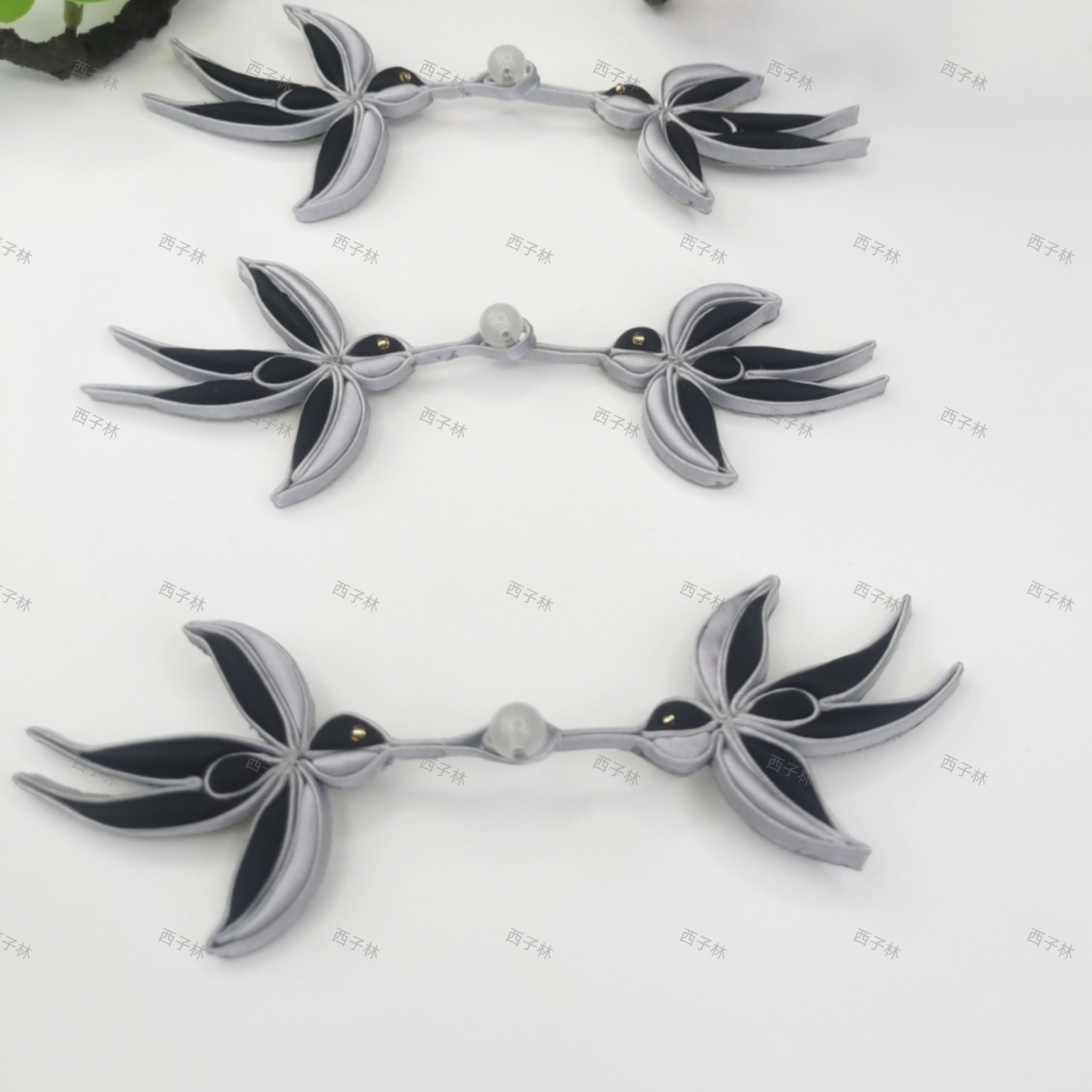 西子林旗袍盘扣【燕子】宋锦真丝盘扣定制手工盘扣一对价可改色