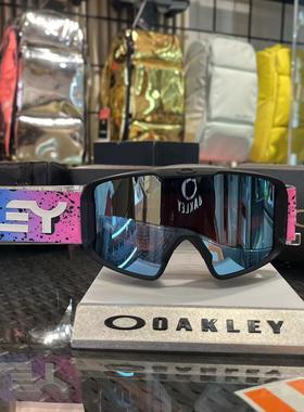 24雪季新款Oakley欧克利LINE MINER柱面男女滑雪眼镜紫色岩矿XLXM