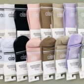 aIo新款 高长筒袜阿罗纯棉情侣袜男女瑜伽普拉提运动袜子百搭潮袜