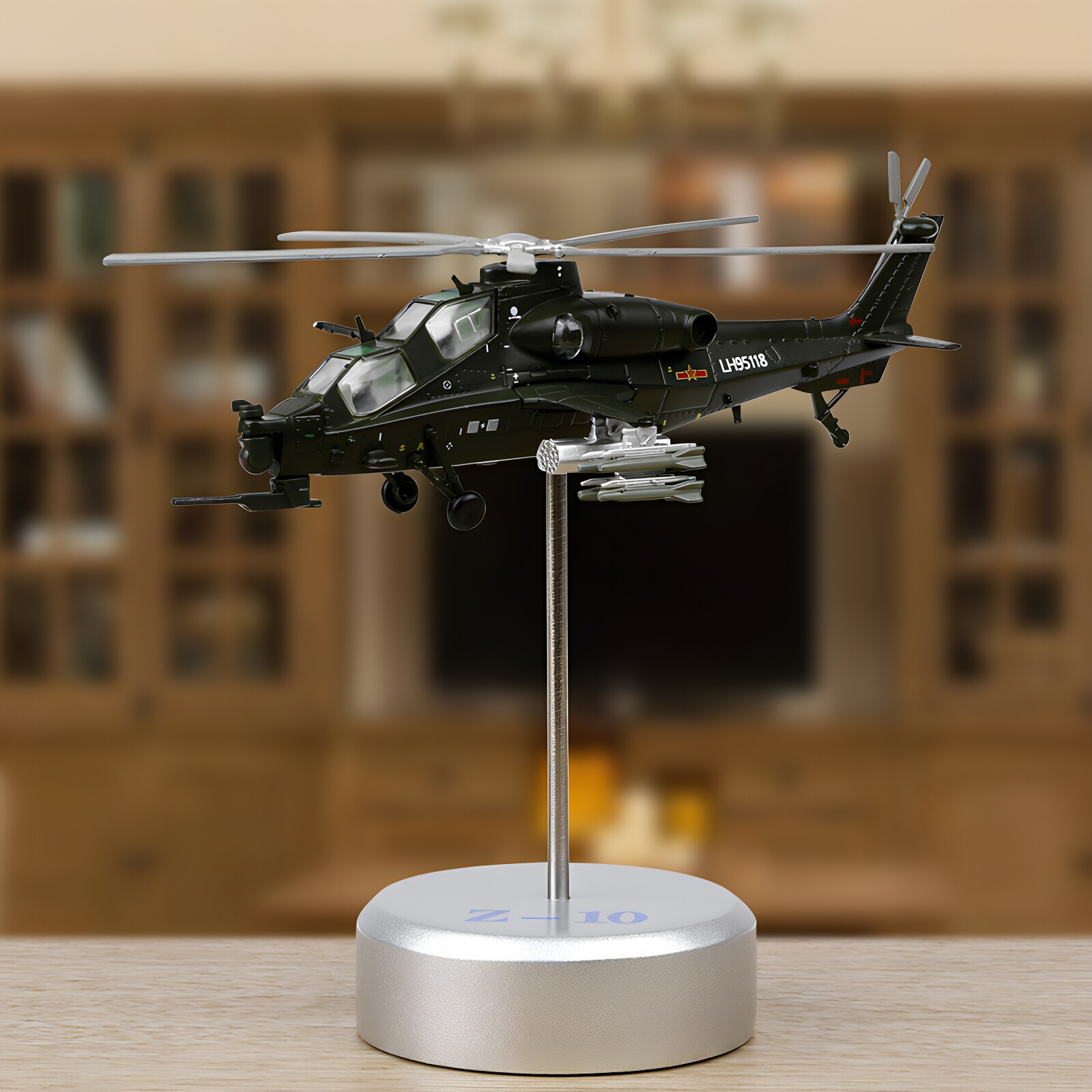 1:100武直10直升机航模合金仿真飞机模型退伍摆件陆航军事礼品