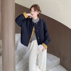 新品 冬装定制双层面料拼接90绒羽绒服外套 5265-P265-K408图片