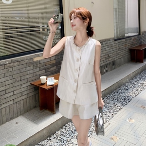 现货 夏季高级感上衣+短裤两件套套装 2083-P155-K228图片
