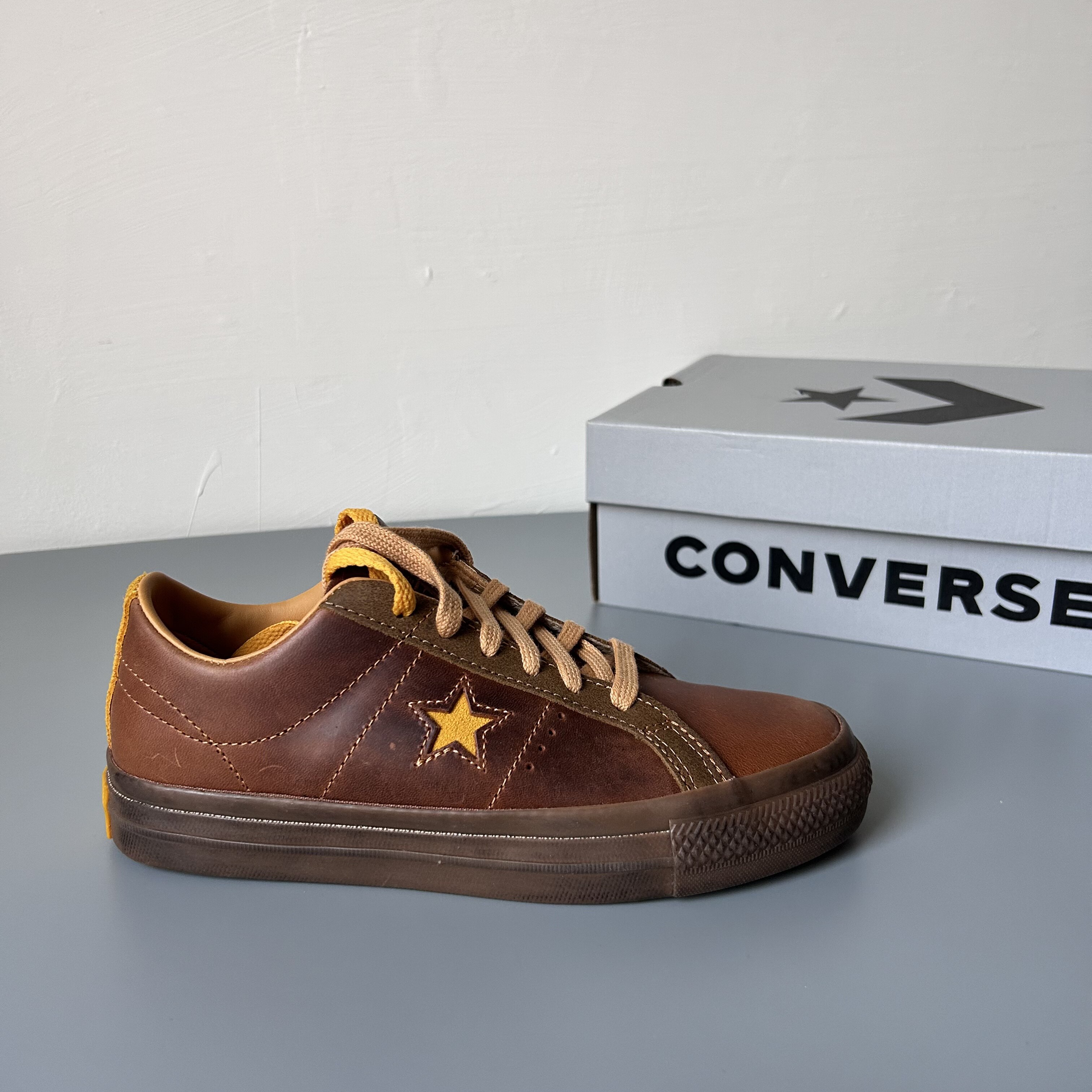 正品converse匡威皮质做旧低帮one star男女鞋板鞋A07088C