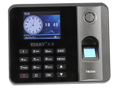天美考勤机TM2800指纹式打卡机桌面壁挂timmy配件免中英文式软件