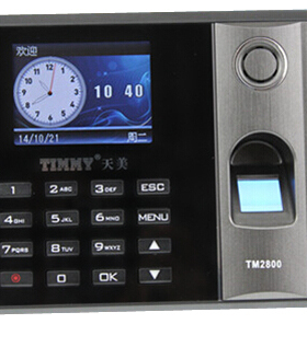 天美考勤机TM2800指纹式打卡机桌面壁挂timmy配件免中英文式软件